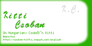 kitti csoban business card